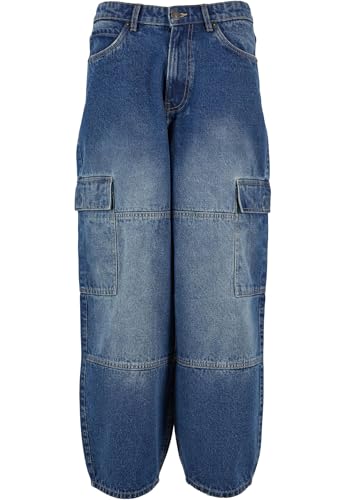 Urban Classics Tapered Heavy Ounce Baggy Cargo Jeans Dirty Washed, 32 von Urban Classics