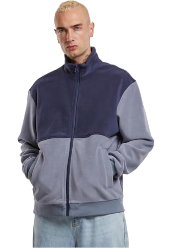 Urban Classics Men's TB7016-Colour Block Polar Fleece Jacket Leichte Jacken, Navy/cloudsky, L von Urban Classics