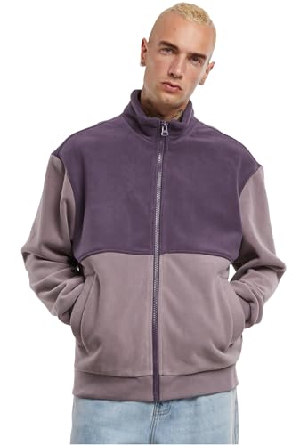 Urban Classics Colour Block Polar Fleece Jacket purplenight/fadedpurple, XXL von Urban Classics