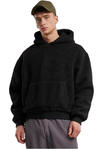 Urban Classics Men's TB7265-Oversized Teddy Hoody Sweatshirt, Black, XXXXXL von Urban Classics