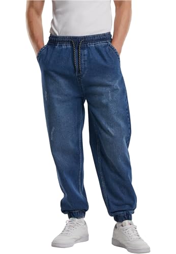 Urban Classics Men's TB7296-Jogg Denim Jeans, Mid Deep Blue Washed, S Urban Classics Men's TB7296-Jogg Denim Jeans, Mid Deep Blue Washed, S von Urban Classics