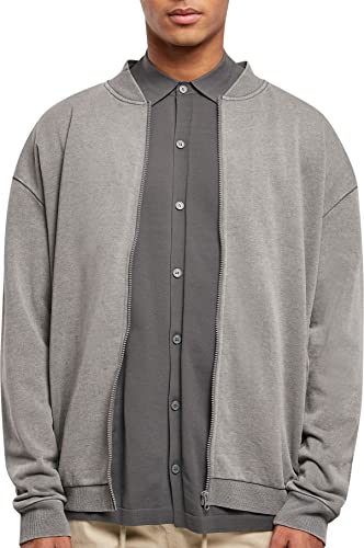 Urban Classics Men's TB4922-Washed Sweat Bomber Jacke, darkshadow, M von Urban Classics