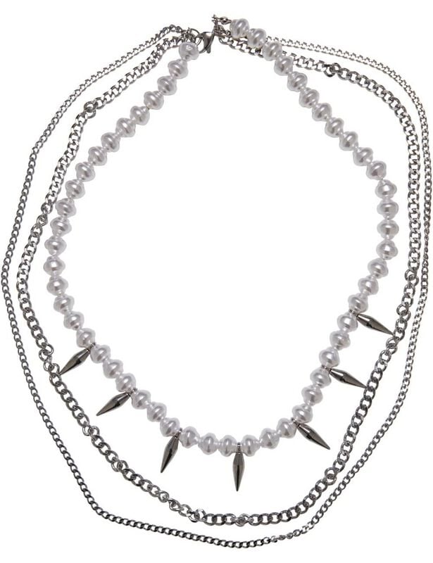 Urban Classics Meridian Pearl Layering Necklace Halskette silberfarben von Urban Classics