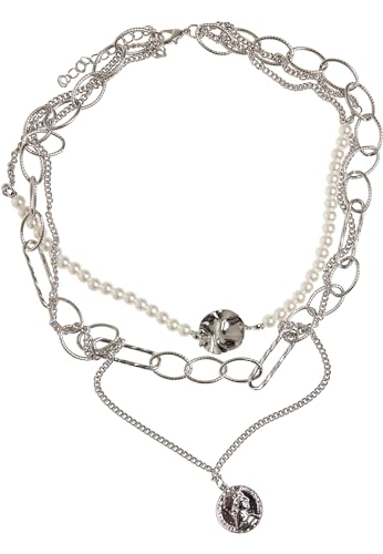 Urban Classics Ocean Layering Necklace silver one size von Urban Classics