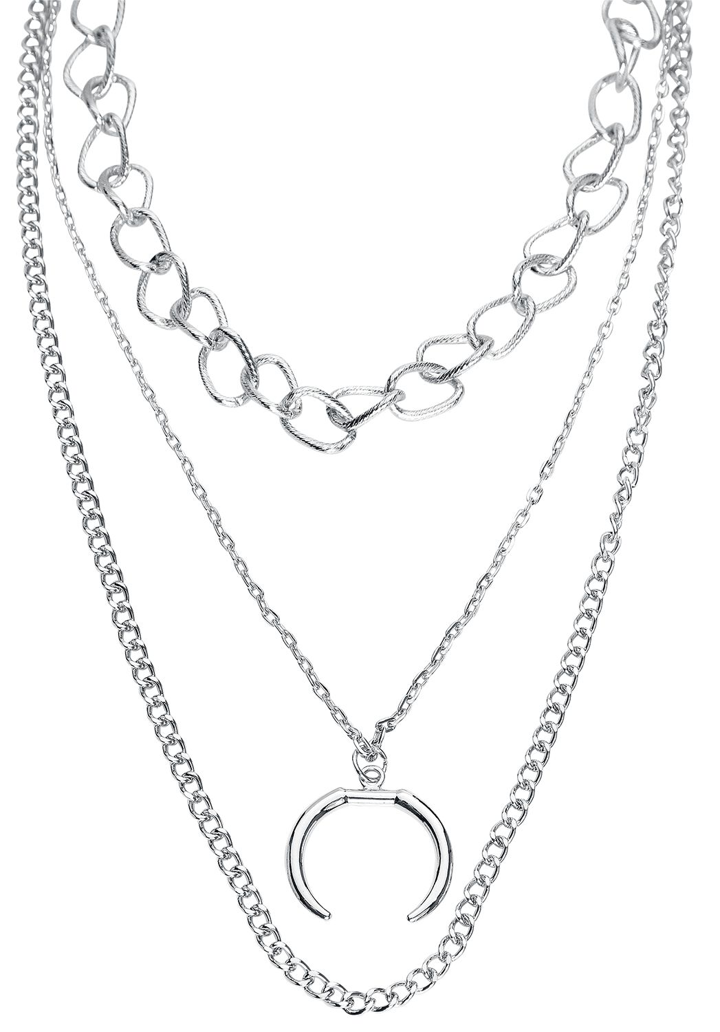 Urban Classics Open Ring Layering Necklace Halskette silberfarben Urban Classics Open Ring Layering Necklace Halskette silberfarben von Urban Classics