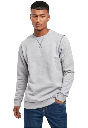 Urban Classics Organic Contrast Flatlock Stitched Crew Grey/darkblue M von Urban Classics
