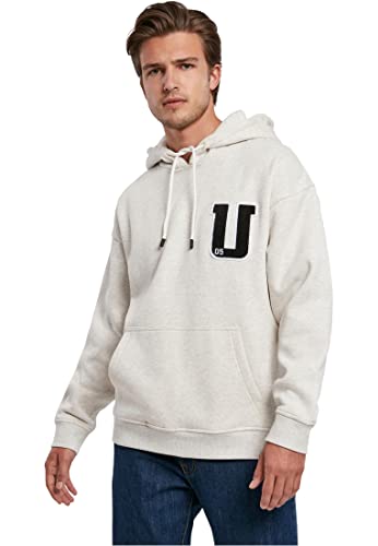 Urban Classics Oversized Frottee Patch Hoody lightgrey L von Urban Classics