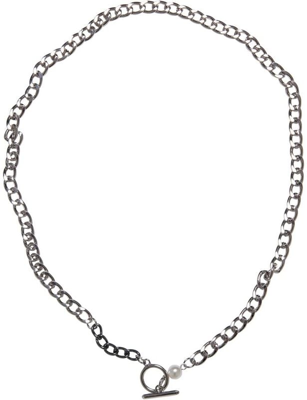 Urban Classics Pearl Fastener Necklace Halskette silberfarben Urban Classics Pearl Fastener Necklace Halskette silberfarben von Urban Classics