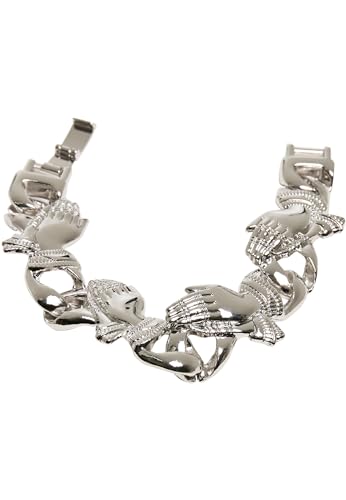 Urban Classics Pray Hands Bracelet, silver, L/XL von Urban Classics