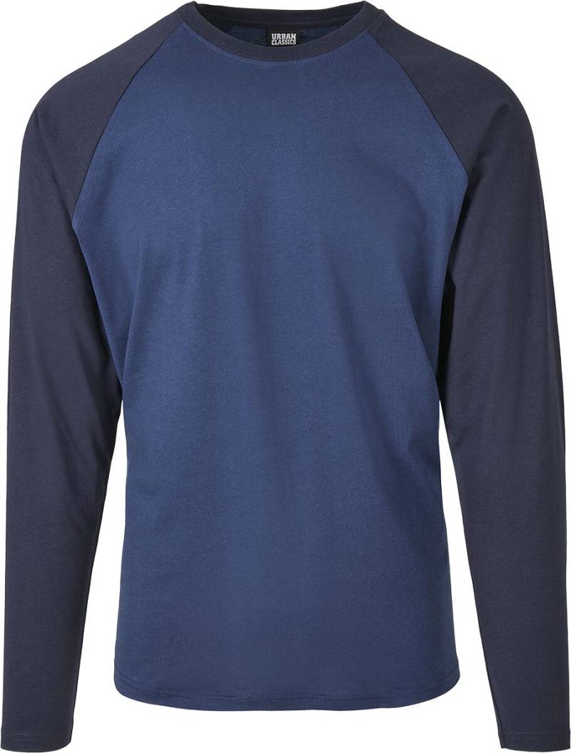 Urban Classics Raglan Contrast Longsleeve Langarmshirt blau dunkelblau in XXL von Urban Classics