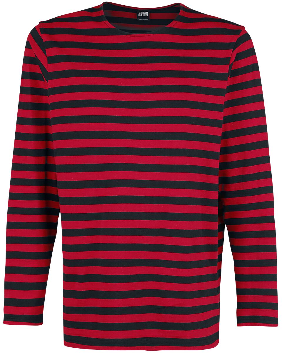 Urban Classics Regular Stripe Longlseeve Langarmshirt rot schwarz in M Urban Classics Regular Stripe Longlseeve Langarmshirt rot schwarz in M von Urban Classics