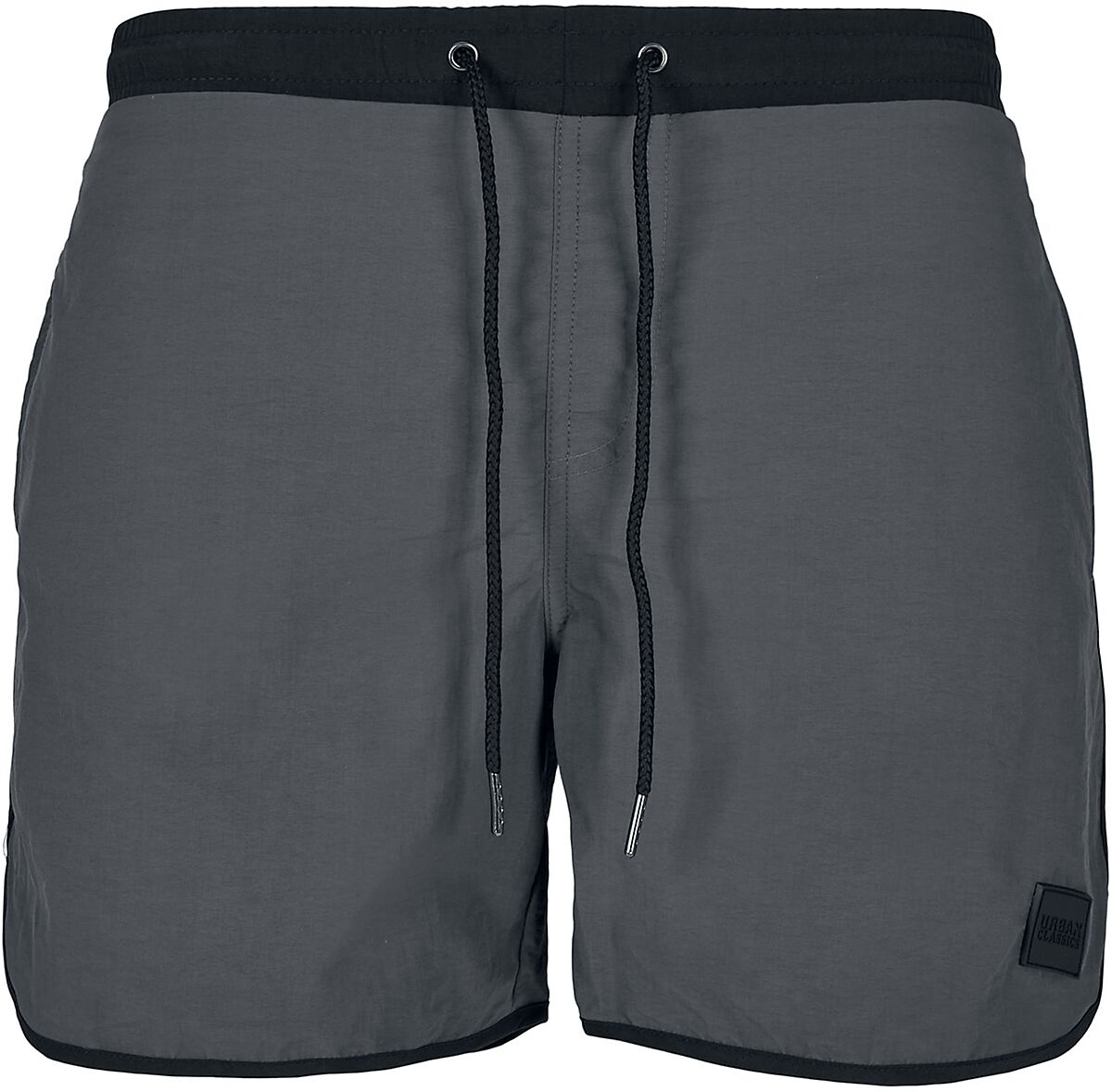 Urban Classics Retro Swimshorts Badeshort charcoal in S von Urban Classics
