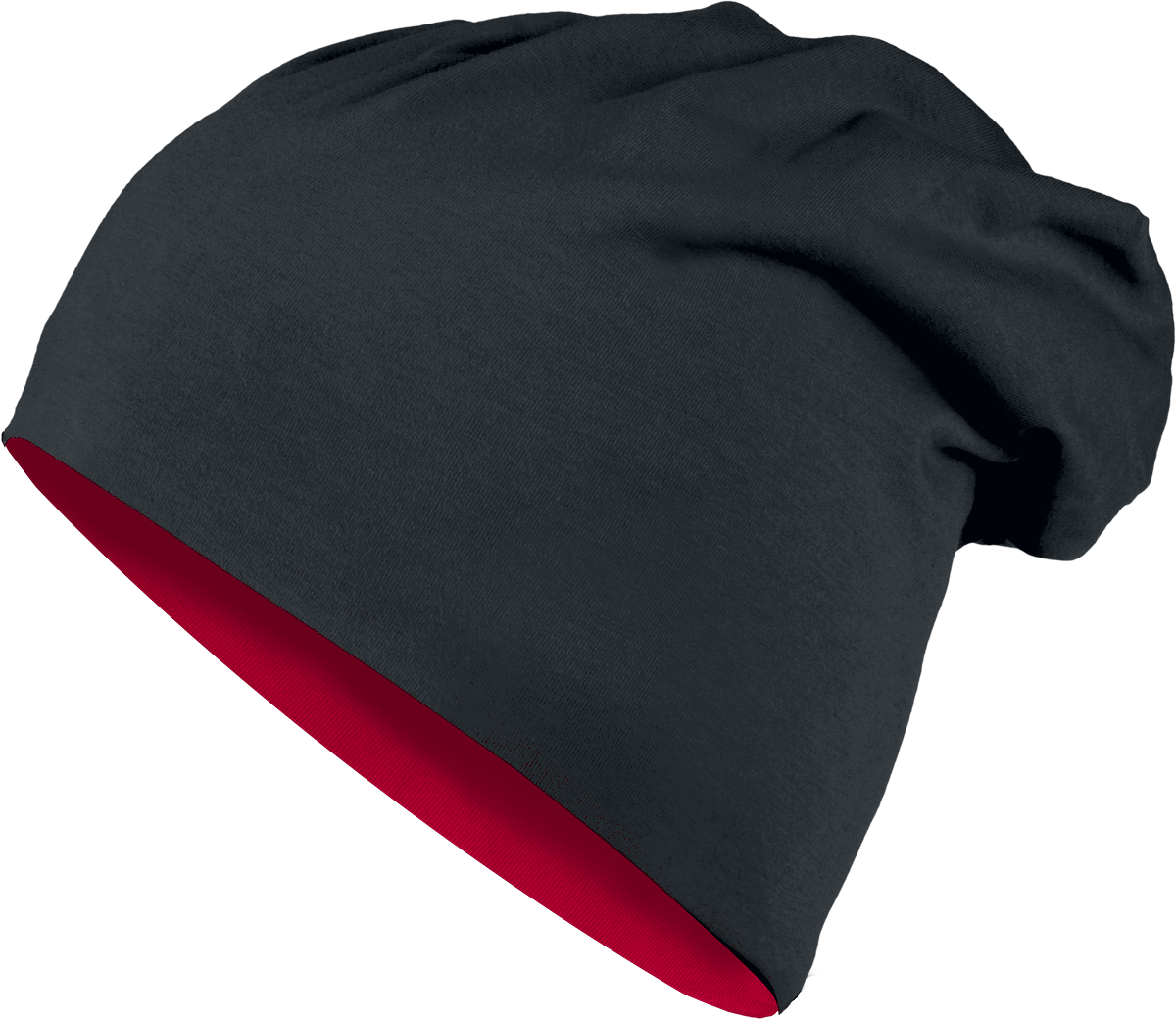 Urban Classics - Reversible Jersey Beanie - Mütze - schwarz| rot - EMP Exklusiv! von Urban Classics
