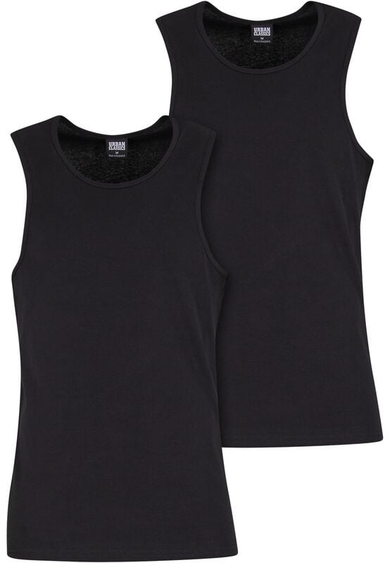 Urban Classics Ribbed Undershirt 2-Pack Tank-Top schwarz in S von Urban Classics