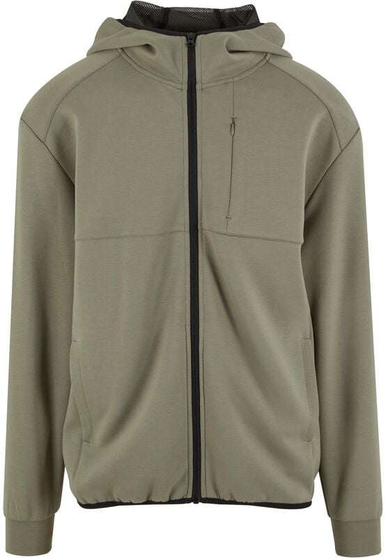 Urban Classics Scuba Zip Pocket Hoody Fleecejacke grün in XXL von Urban Classics