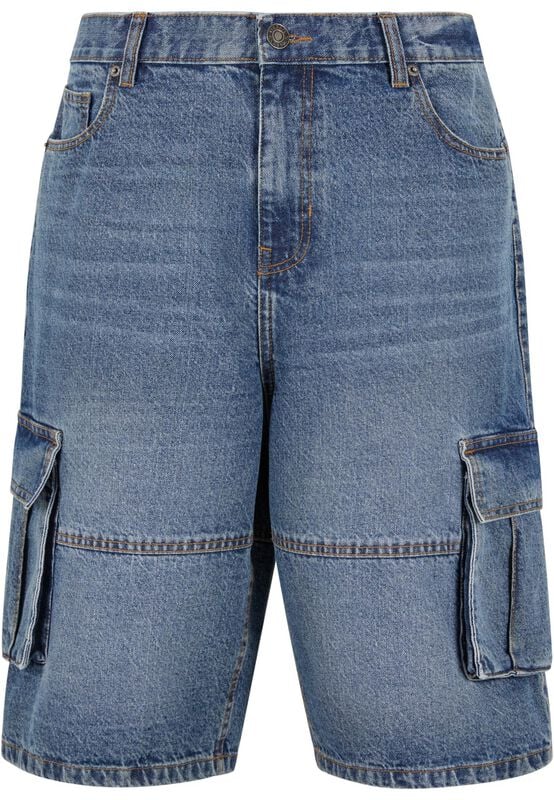 Urban Classics Short - Relaxed Denim Cargo Shorts - 30 bis 34 - für Männer - Größe 34 - blau von Urban Classics