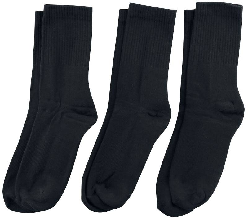 Urban Classics Sport Socks 3-Pack Socken schwarz in EU 47-50 von Urban Classics