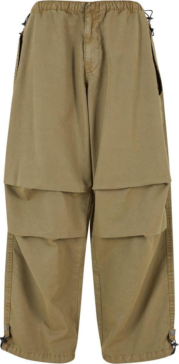 Urban Classics Stoffhose - Ladies Cotton Parachute Pants - XS bis XXL - für Damen - Größe XL - oliv von Urban Classics