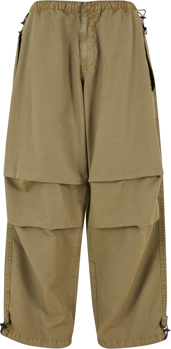 Urban Classics Stoffhose - Ladies Cotton Parachute Pants - XS bis XXL - für Damen - Größe XS - oliv von Urban Classics