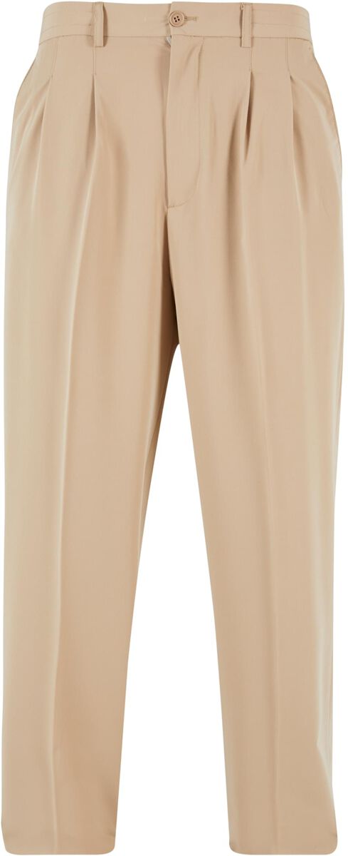 Urban Classics Stoffhose - Wide Fit Pants - W31L32 bis W38L34 - für Männer - Größe W32L32 - sand von Urban Classics