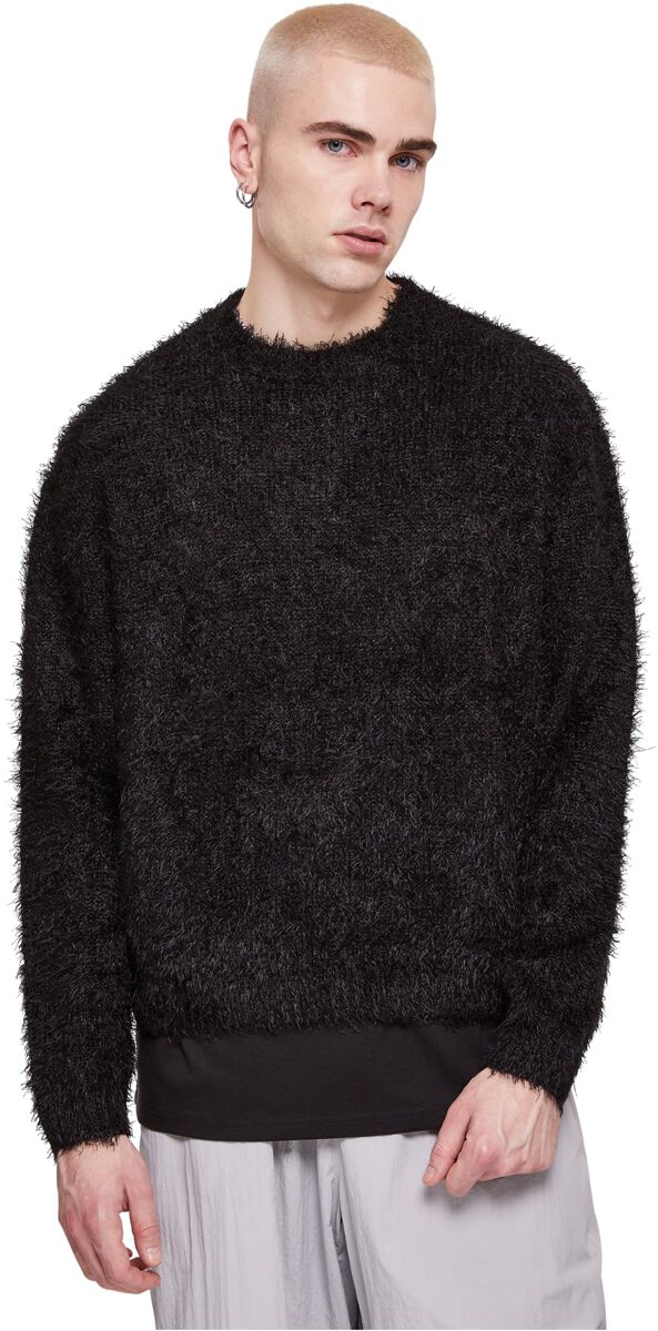 Urban Classics Strickpullover - Feather Sweater - S bis 4XL - für Männer - Größe L - schwarz von Urban Classics