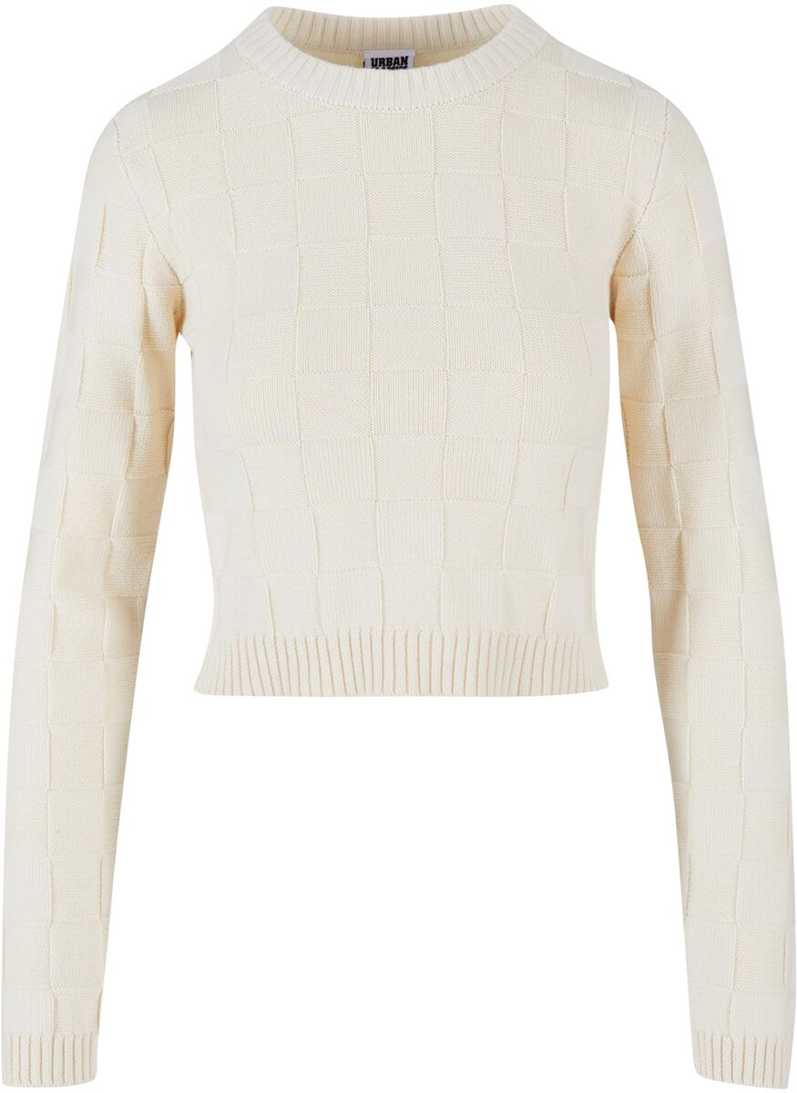 Urban Classics Strickpullover - Ladies Check Knit Sweater - XS bis XL - für Damen - Größe XS - sand von Urban Classics