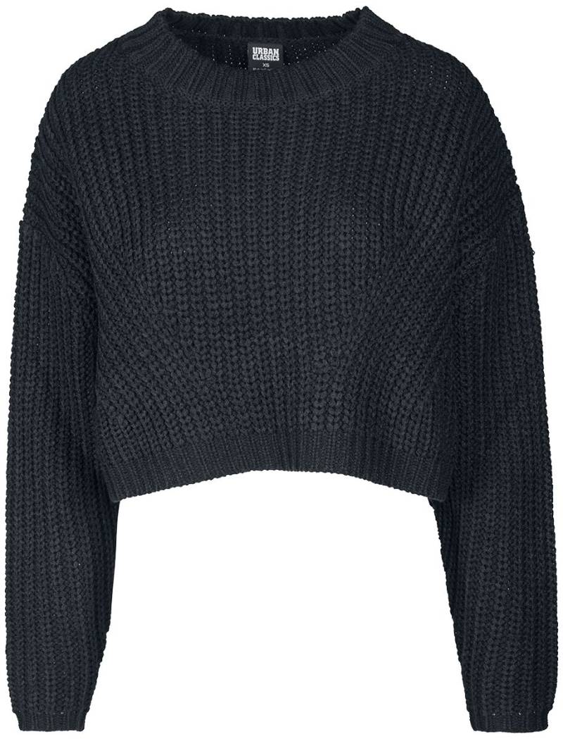 Urban Classics Strickpullover - Ladies Wide Oversize Sweater - XS bis M - für Damen - Größe M - schwarz von Urban Classics