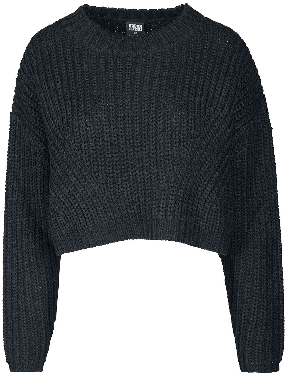 Urban Classics Strickpullover - Ladies Wide Oversize Sweater - XS bis XL - für Damen - Größe XL - schwarz von Urban Classics
