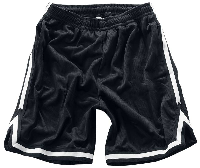 Urban Classics Stripes Mesh Shorts Short schwarz weiß in S von Urban Classics