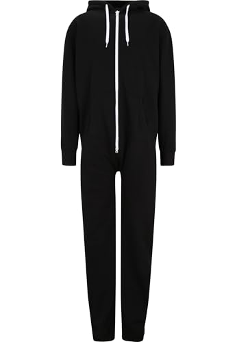 Urban Classics Herren Sweat Jumpsuit Overall, Black/White, XS/S von Urban Classics