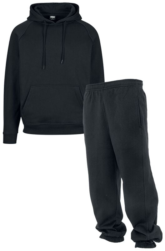 Urban Classics Sweat Suit - Jogginghose & Kapuzenpullover Bundle Kapuzenpullover schwarz in 5XL von Urban Classics