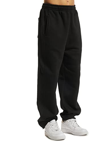 Urban Classics Herren Jogginghose Kordelzug Jogger Sporthose mit elastischem Bund Trainingshose mit elastischem Reißverschluss an, Schwarz, 4XL von Urban Classics