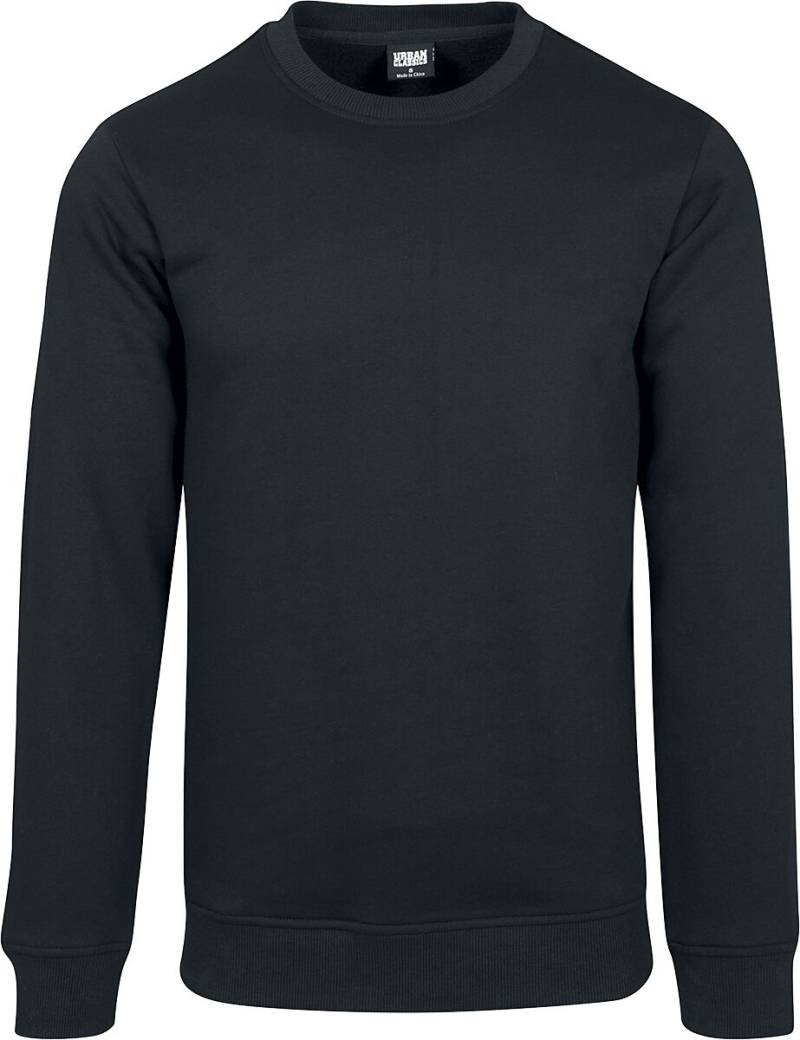 Urban Classics Sweatshirt - Basic Terry Crew - S bis 5XL - für Männer - Größe 5XL - schwarz von Urban Classics