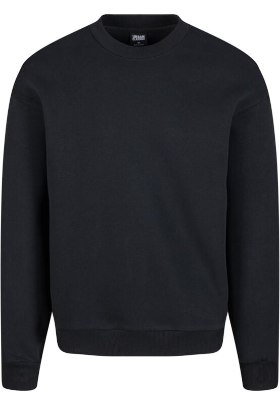 Urban Classics Sweatshirt - Fluffy Crewneck - S bis 5XL - für Männer - Größe 3XL - schwarz von Urban Classics