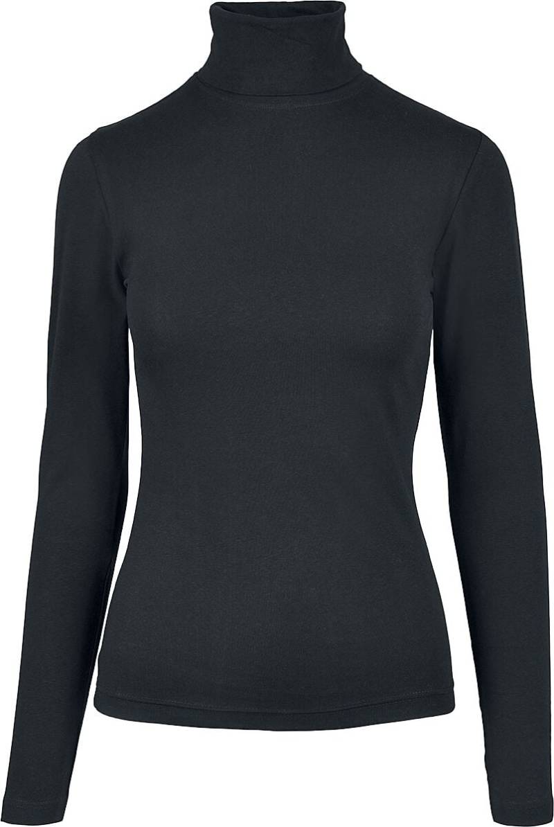 Urban Classics Sweatshirt - Ladies Basic Turtleneck Longsleeve - M bis XL - für Damen - Größe L - schwarz von Urban Classics