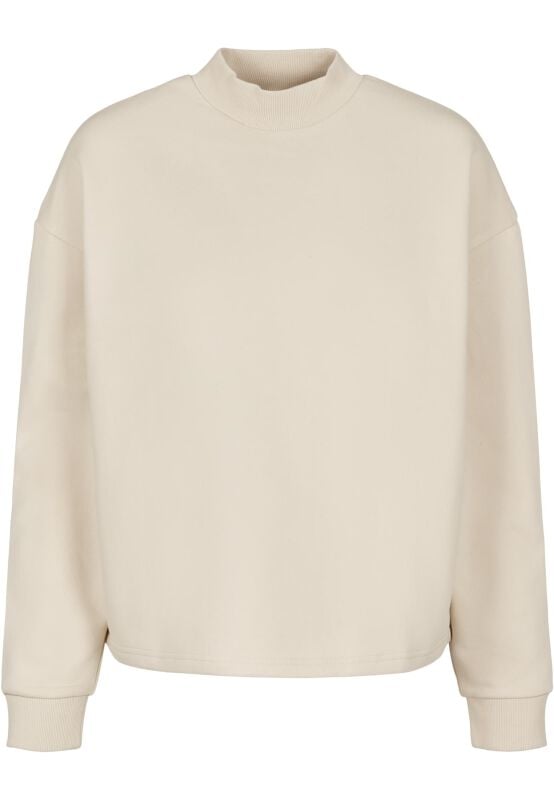 Urban Classics Sweatshirt - Ladies Oversized High Neck Crew - S - für Damen - Größe S - sand von Urban Classics