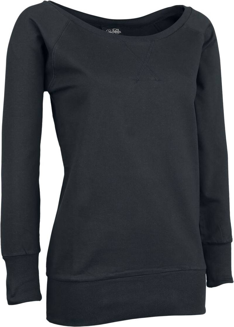 Urban Classics Sweatshirt - Ladies Wideneck Crewneck - XS bis 5XL - für Damen - Größe M - schwarz von Urban Classics