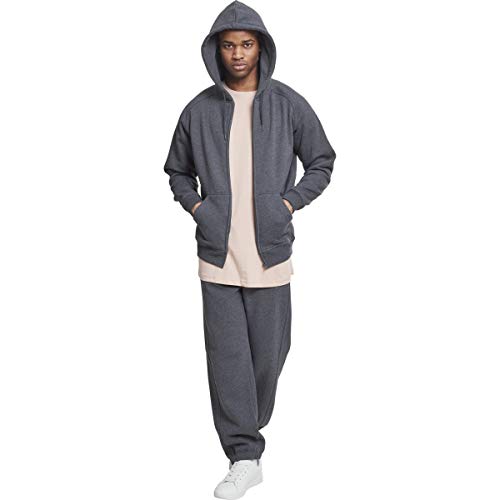 Urban Classics Herren Jogginganzug Blanc Suit, lässiges Kapuzensweatshirt mit Jogginghose, charcoal, L von Urban Classics