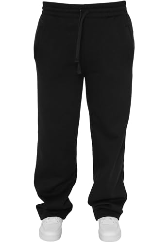 Urban Classics Herren Trainingshose Sweatpants, Jogginghose für Männer, Straight Leg, Reißverschlüsse an den Beinabschlüssen, XXL, Black von Urban Classics