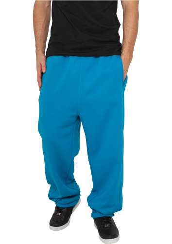 Urban Classics Herren Trainingshose Sweatpants, Jogginghose für Männer, Straight Leg, Reißverschlüsse an den Beinabschlüssen, 3XL, Turquoise von Urban Classics