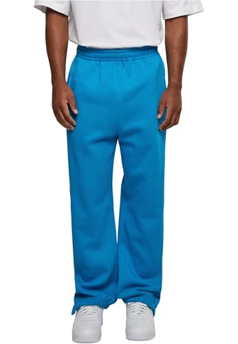 Urban Classics Herren Trainingshose Sweatpants, Jogginghose für Männer, Straight Leg, Reißverschlüsse an den Beinabschlüssen, 4XL, Turquoise von Urban Classics
