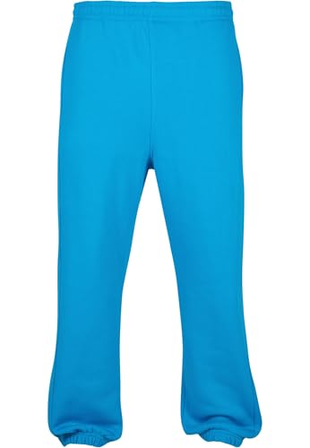 Urban Classics Herren Trainingshose Sweatpants, Jogginghose für Männer, Straight Leg, Reißverschlüsse an den Beinabschlüssen, 5XL, turquoise von Urban Classics