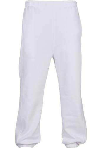 Urban Classics Herren Jogginghose Kordelzug Jogger Sporthose mit elastischem Bund Trainingshose Elastischer Reißverschluss An, Weiß, L von Urban Classics