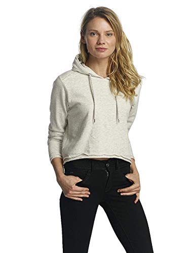 Urban Classics TB1305 Damen Kapuzenpullover Ladies Cropped Terry Hoody Beige (Offwhite Melange 700), Large von Urban Classics