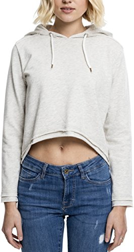 Urban Classics TB1305 Damen Kapuzenpullover Ladies Cropped Terry Hoody Beige (Offwhite Melange 700), X-Large von Urban Classics