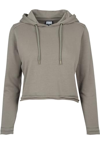 Urban Classics TB1305 Damen Kapuzenpullover Ladies Cropped Terry Hoody Grün (Army Green 1144), X-Small von Urban Classics