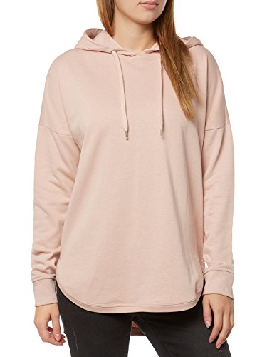 Urban Classics TB1308 Damen Hoodie Ladies Oversized Terry Hoody, weit geschnittener Kapuzenpullover für Frauen mit abgerundetem Saum, light rose, Größe L von Urban Classics