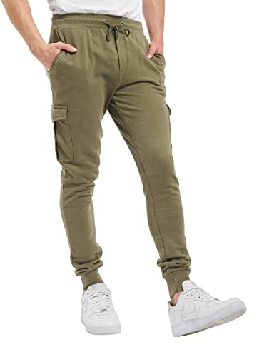 Urban Classics TB1395 Herren Hose Fitted Cargo Sweatpants , Gr. W30/L31 (Herstellergröße: S), Grün (olive 176) von Urban Classics