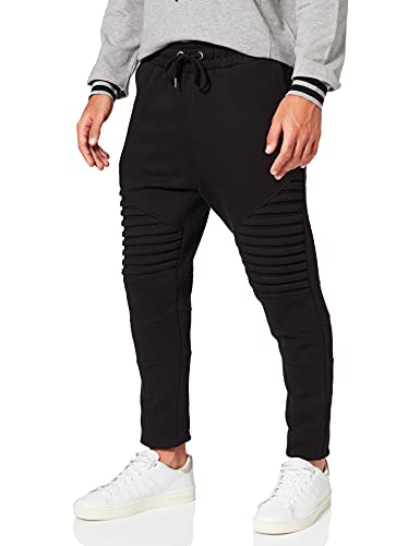 Urban Classics TB1415 Herren Relaxed Hose Pleat Sweatpants, Schwarz (Black 7), W38/L33 (Herstellergröße: XXL) von Urban Classics