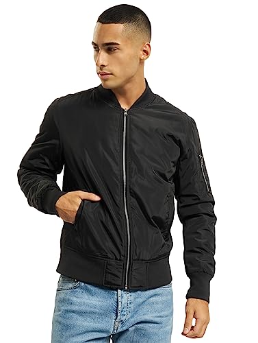 Urban Classics TB1446 Herren und Jungen 2-Tone Bomber Jacket, Bomberjacke leicht gefüttert, Pilotenjacke, Schwarz (blk/blk 17), Gr. X-Large von Urban Classics